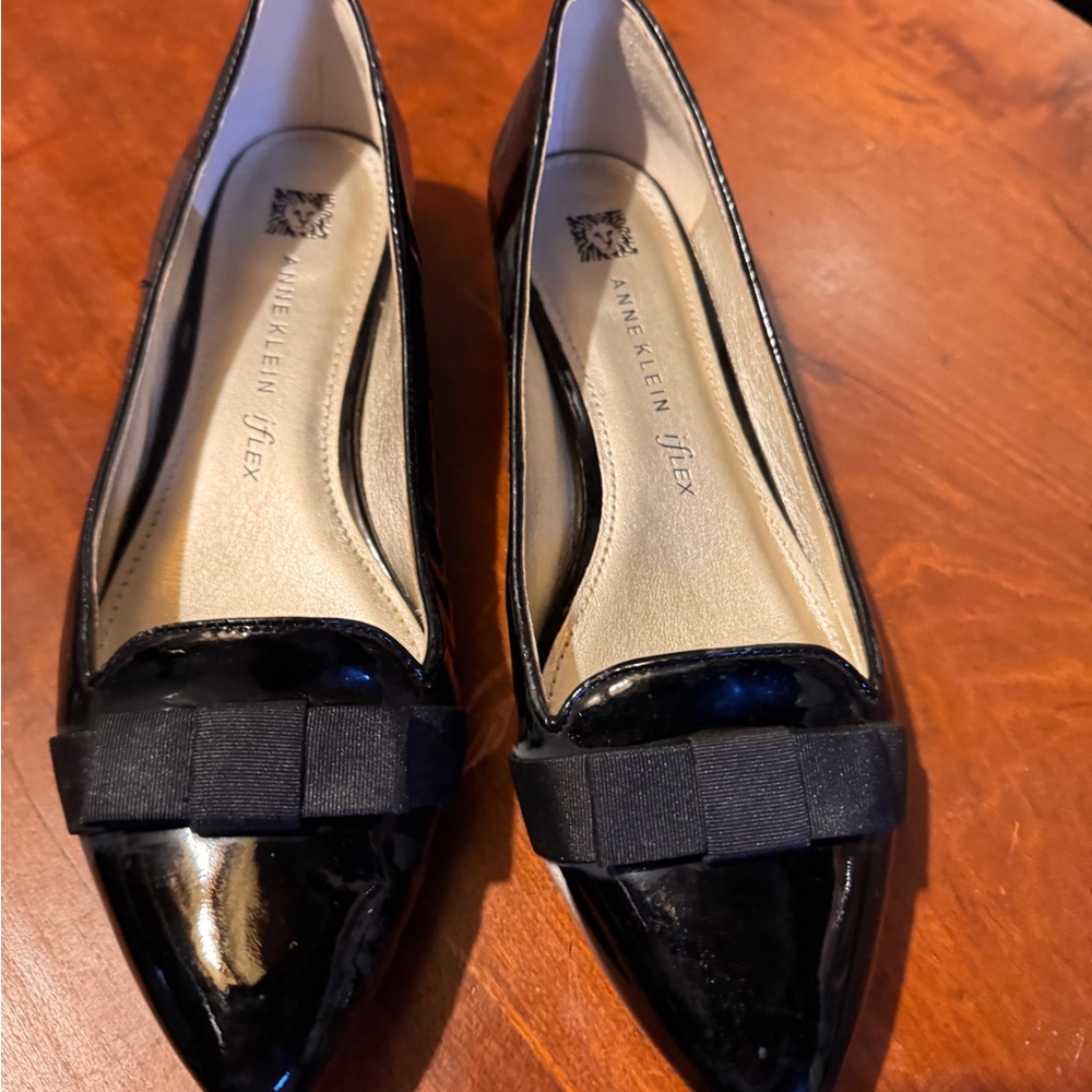 Anne Klein Black Patent Loafers